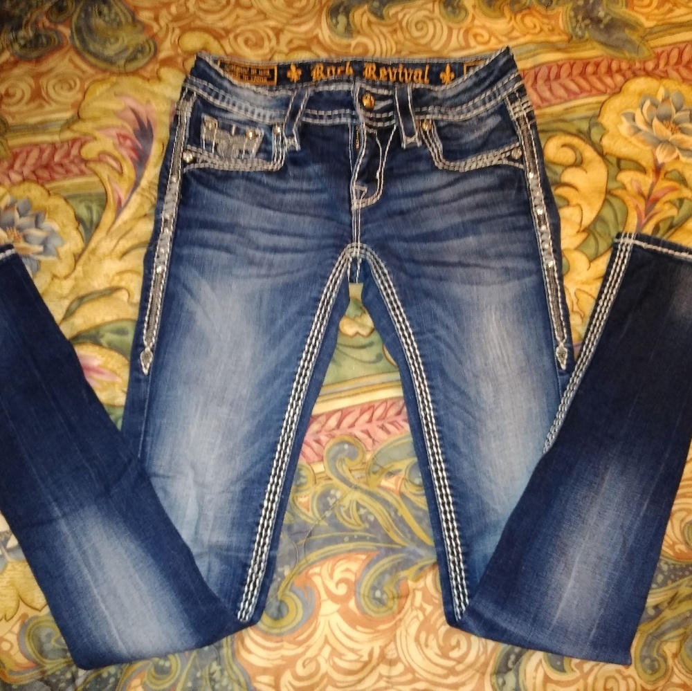 New Rock revival skinny jeans.